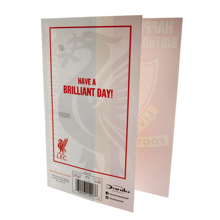 Liverpool Fc Birthday Card available to buy at www.giftsfinder.co.uk