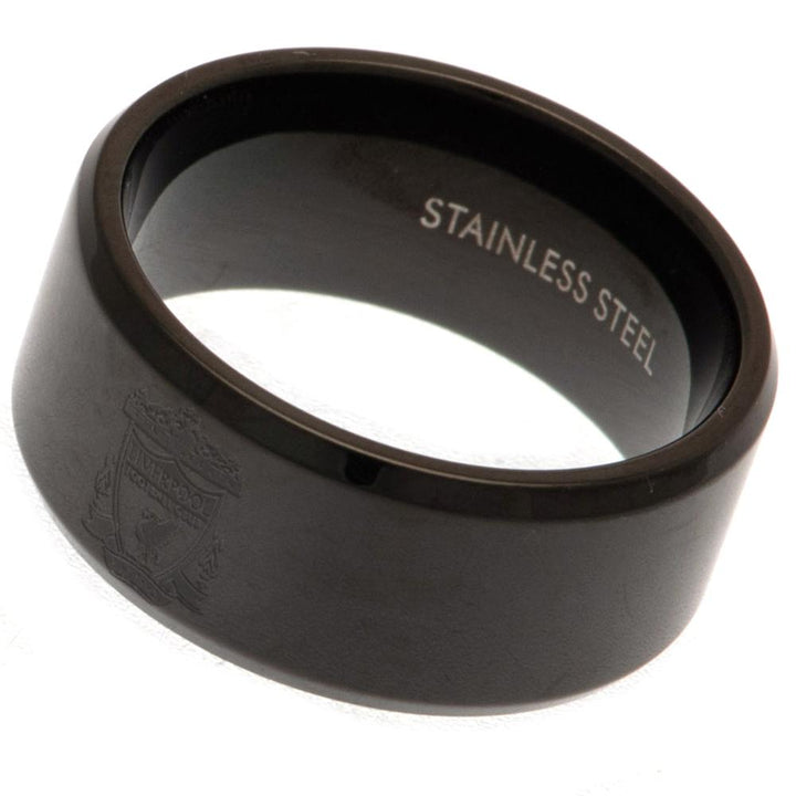 Liverpool Fc Black Ip Ring Medium available to buy at www.giftsfinder.co.uk