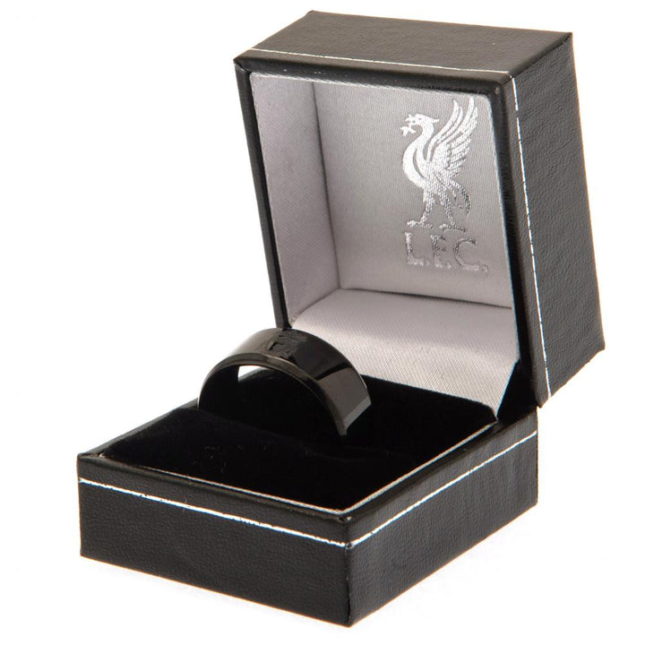 Liverpool Fc Black Ip Ring Medium available to buy at www.giftsfinder.co.uk