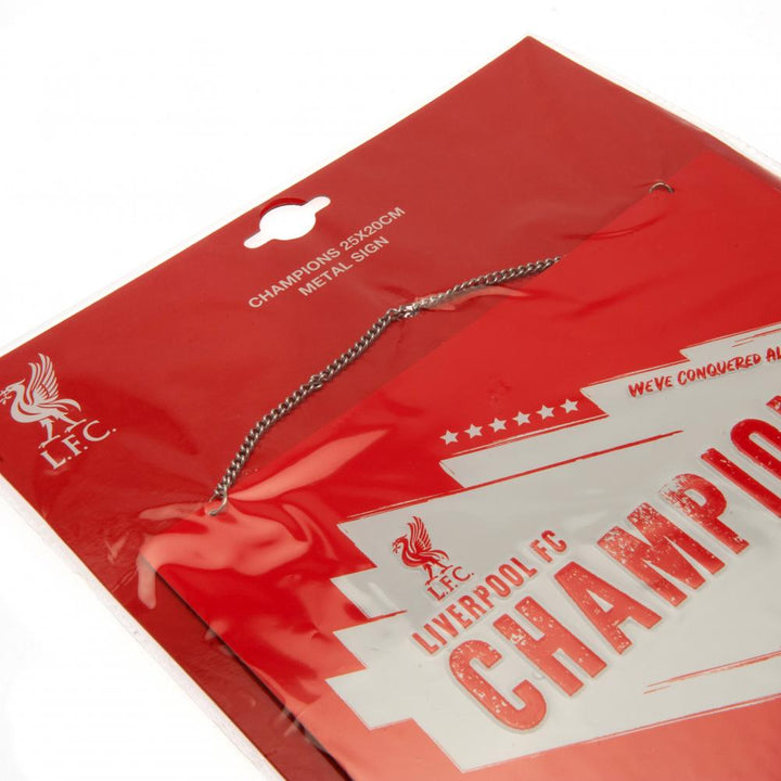 Liverpool Fc Champions Of Europe Metal Sign available to buy at www.giftsfinder.co.uk