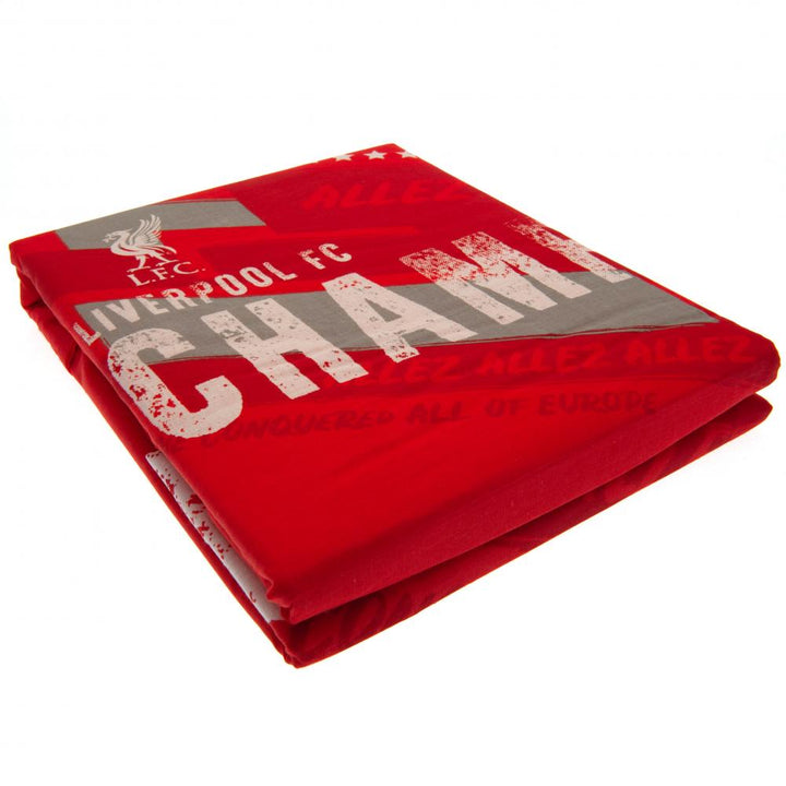 Liverpool Fc Champions Of Europe Single Duvet Set available to buy at www.giftsfinder.co.uk