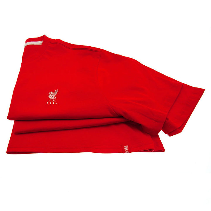 Liverpool Fc Embroidered T Shirt Mens Red Small available to buy at www.giftsfinder.co.uk