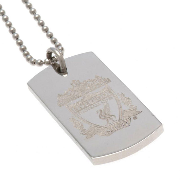 Liverpool Fc Engraved Dog Tag & Chain Cr available to buy at www.giftsfinder.co.uk