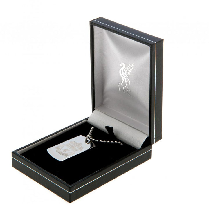 Liverpool Fc Engraved Dog Tag & Chain Cr available to buy at www.giftsfinder.co.uk