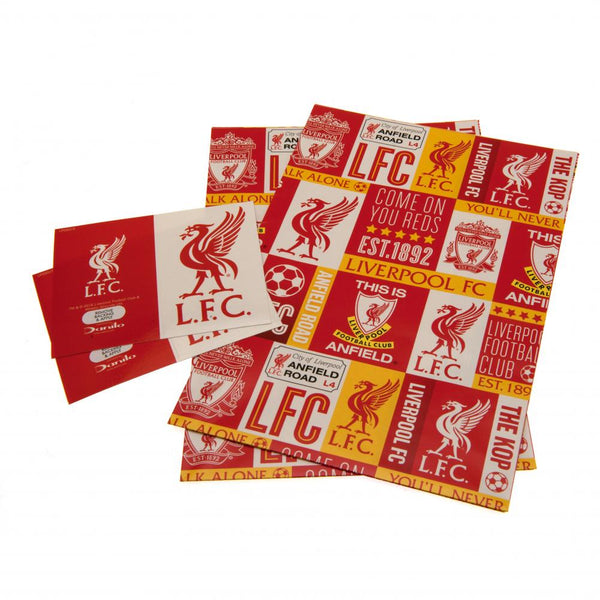 Liverpool Fc Gift Wrap available to buy at www.giftsfinder.co.uk