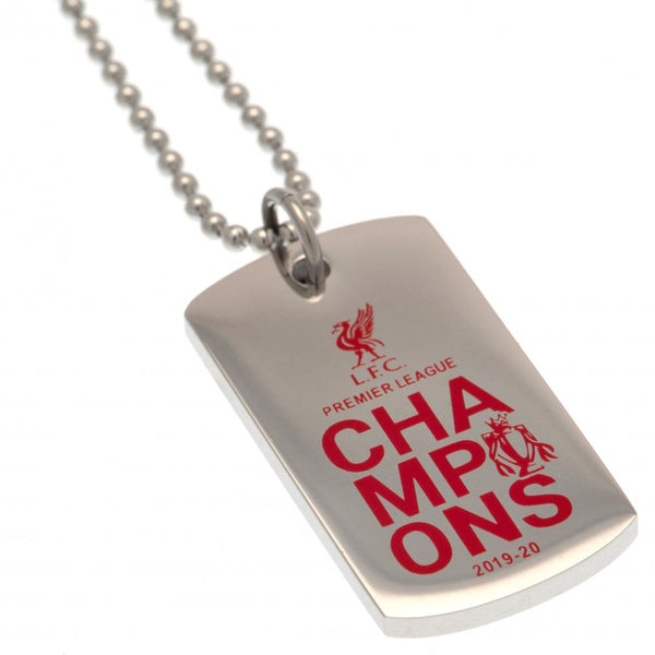 Liverpool Fc Premier League Champions Colour Crest Dog Tag available to buy at www.giftsfinder.co.uk