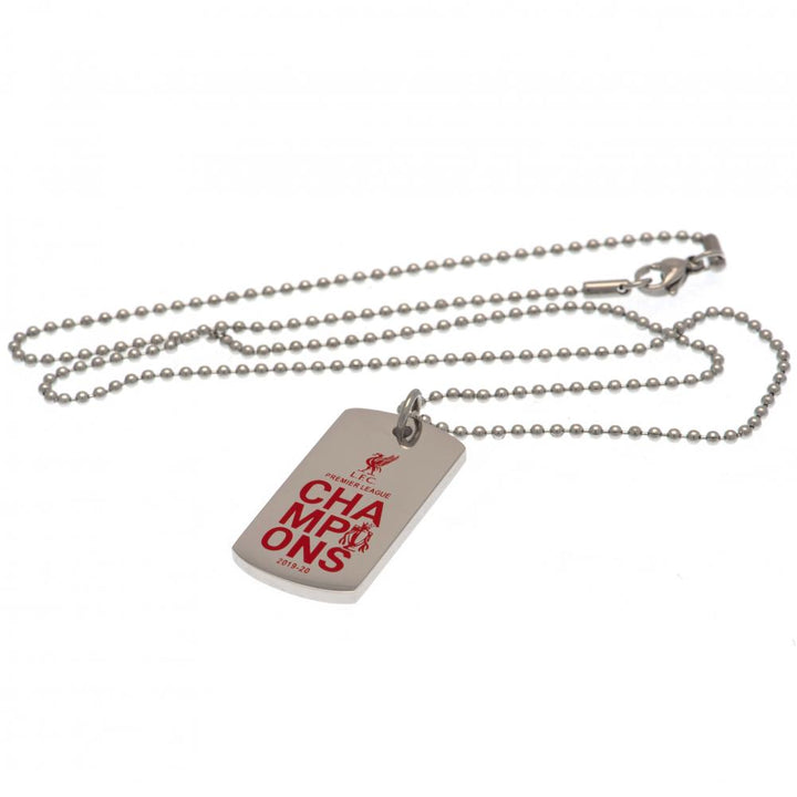 Liverpool Fc Premier League Champions Colour Crest Dog Tag available to buy at www.giftsfinder.co.uk