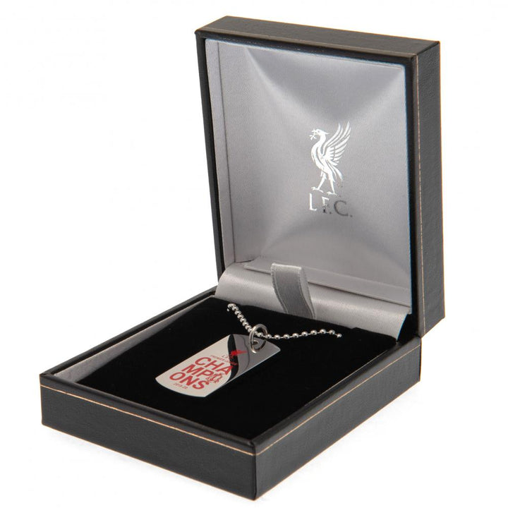 Liverpool Fc Premier League Champions Colour Crest Dog Tag available to buy at www.giftsfinder.co.uk