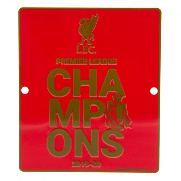 Liverpool Fc Premier League Champions Window Sign available to buy at www.giftsfinder.co.uk