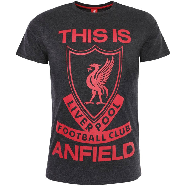 Liverpool Fc This Is Anfield T Shirt Mens Charcoal Small available to buy at www.giftsfinder.co.uk