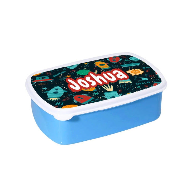 Buy Personalised Kids Blue Lunch Box available now at www.giftsfinder.co.uk