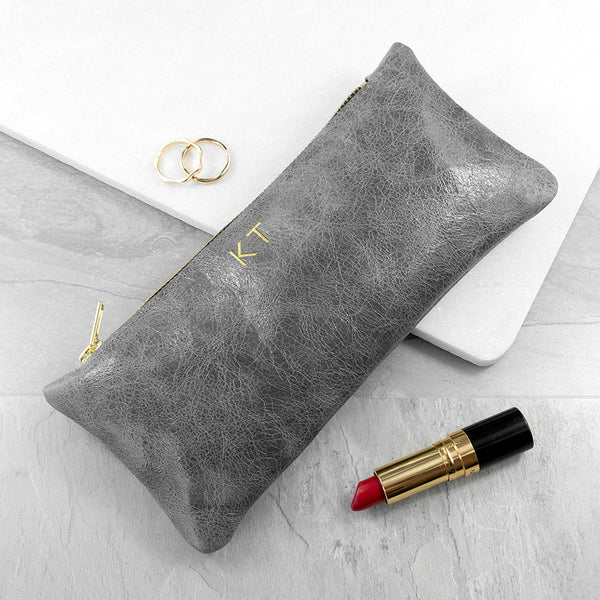 Buy Luxury Slimline Leather Clutch in Stone Grey available now at www.giftsfinder.co.uk