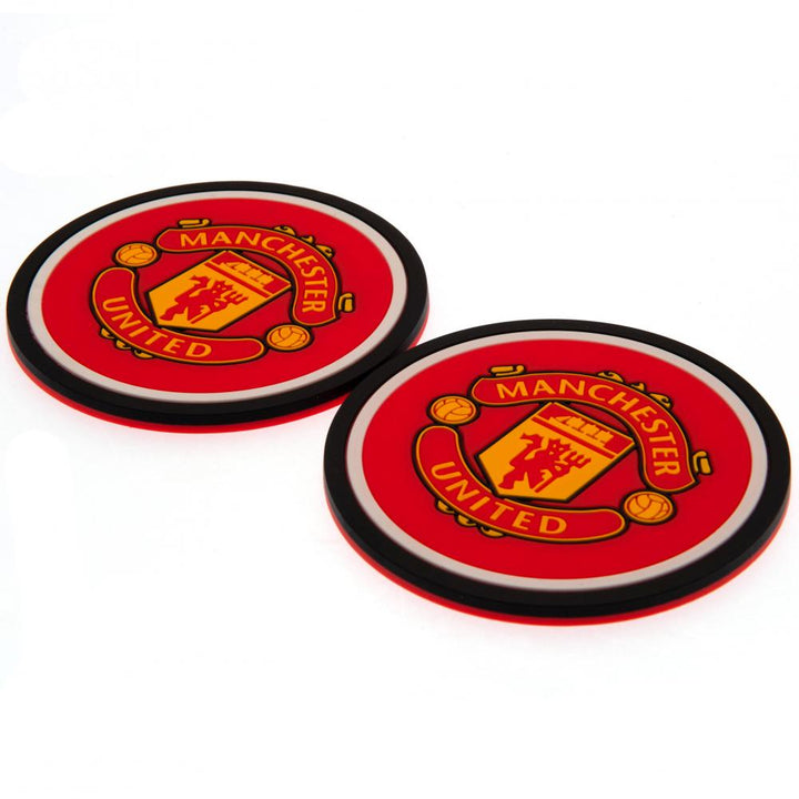 Manchester United Fc 2Pk Coaster Set available to buy at www.giftsfinder.co.uk