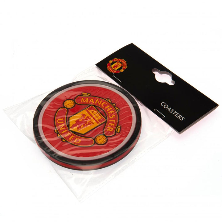 Manchester United Fc 2Pk Coaster Set available to buy at www.giftsfinder.co.uk