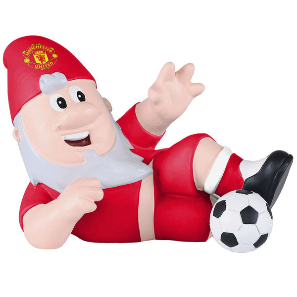 Manchester United Fc Sliding Tackle Gnome available to buy at www.giftsfinder.co.uk