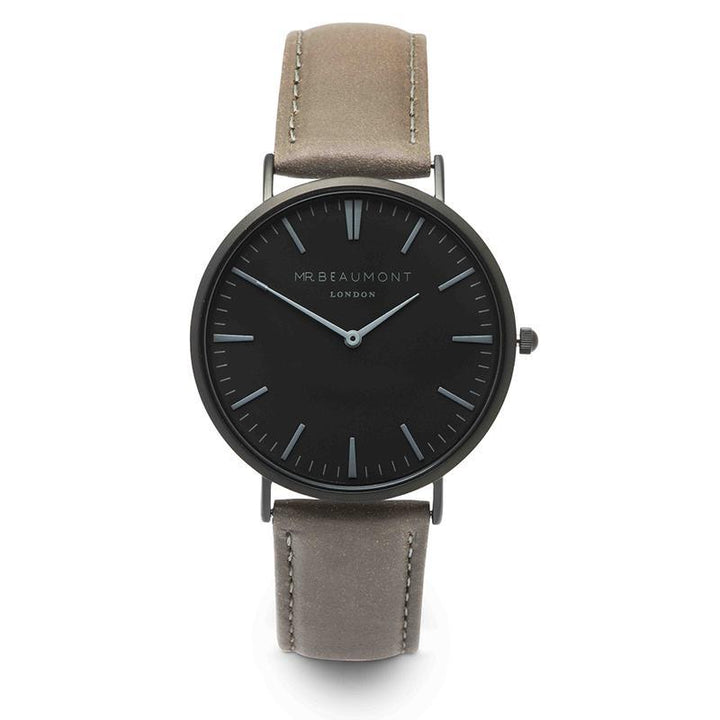 Own Handwriting Mr Beaumont Grey Black Face Watch - 