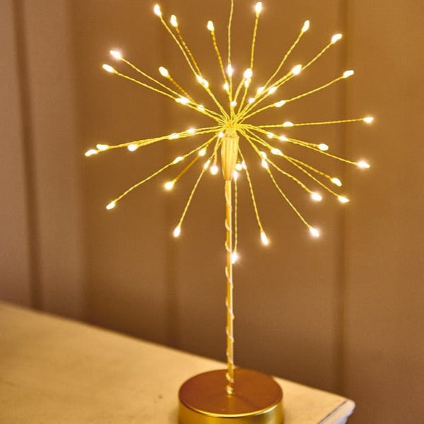 Table Lamp Starburst Light in Gold