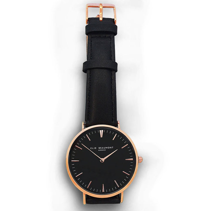 Buy Modern - Vintage Personalised Leather Watch in Black available now at www.giftsfinder.co.uk