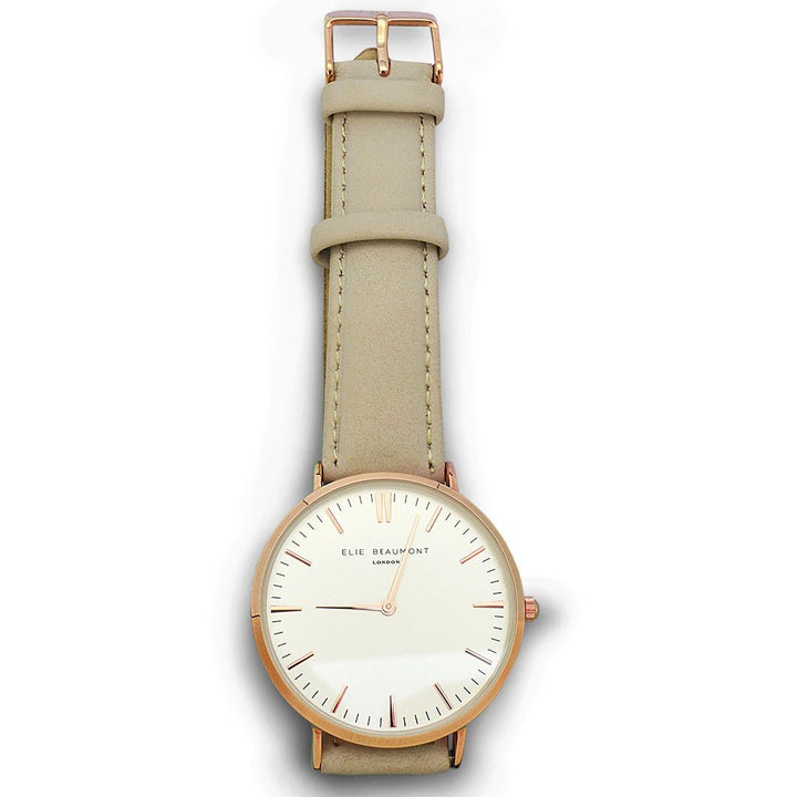 Buy Modern - Vintage Personalised Leather Watch in Stone available now at www.giftsfinder.co.uk