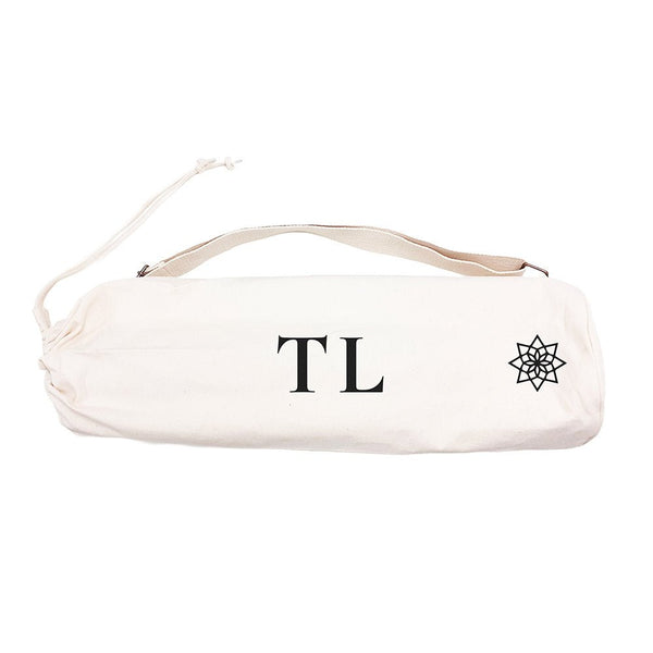 Buy Monogrammed Organic Yoga Mat Drawstring Bag available now at www.giftsfinder.co.uk