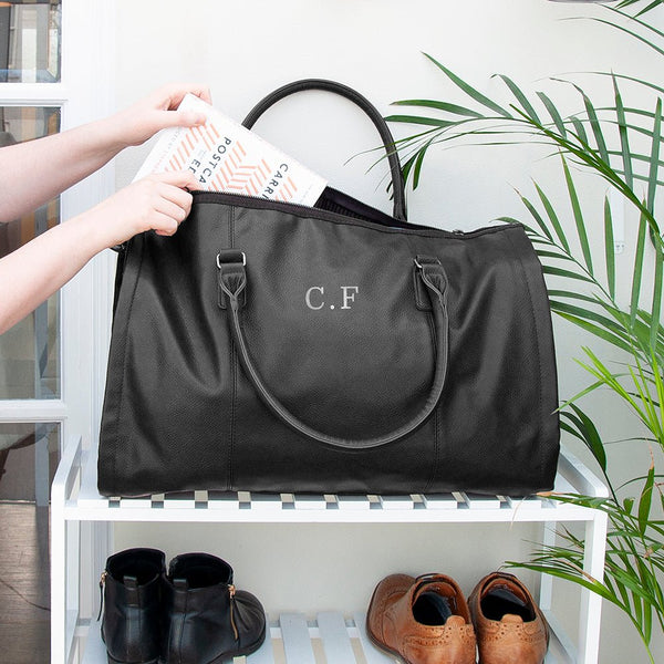 Buy Monogrammed Vegan Leather Business Garment Bag available now at www.giftsfinder.co.uk