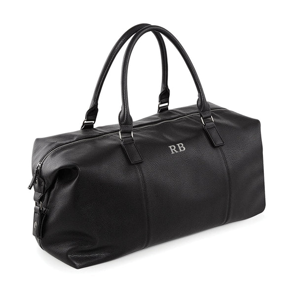 Buy Monogrammed Vegan Leather Weekender Holdall available now at www.giftsfinder.co.uk