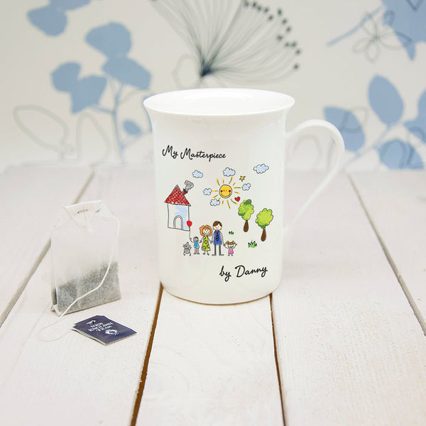 Buy My Mini Masterpiece Personalised Artwork Bone China Mug available now at www.giftsfinder.co.uk