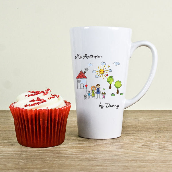 Buy My Mini Masterpiece Personalised Artwork Latte Mug available now at www.giftsfinder.co.uk