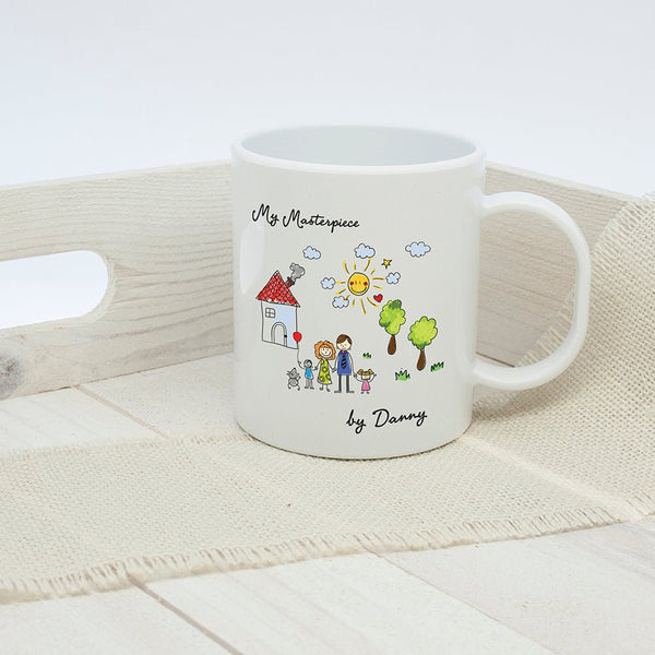 Buy My Mini Masterpiece Personalised Artwork Unbreakable Child's Mug available now at www.giftsfinder.co.uk