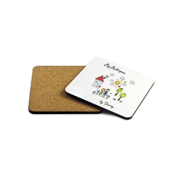 Buy My Mini Masterpiece Personalised Artwork Wooden Coaster available now at www.giftsfinder.co.uk