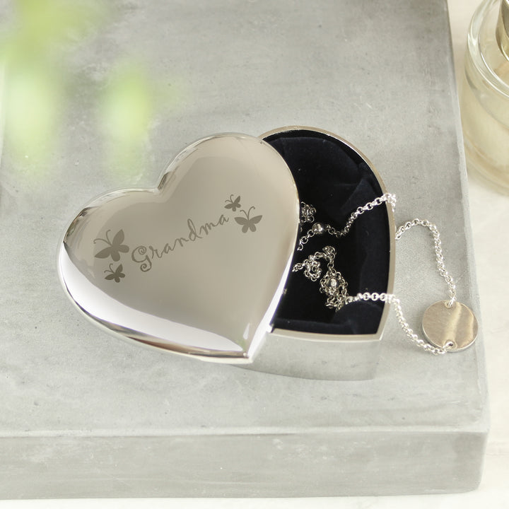 Grandma Heart Trinket Box (Grandparent Gifts) available to buy now at www.giftsfinder.co.uk