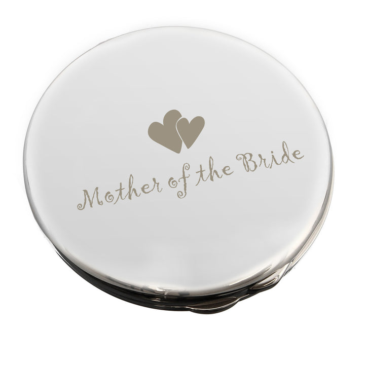 Mother Of Bride Round Compact Mirror - part of the Gifts Finder Personalised Compact Mirrors collection