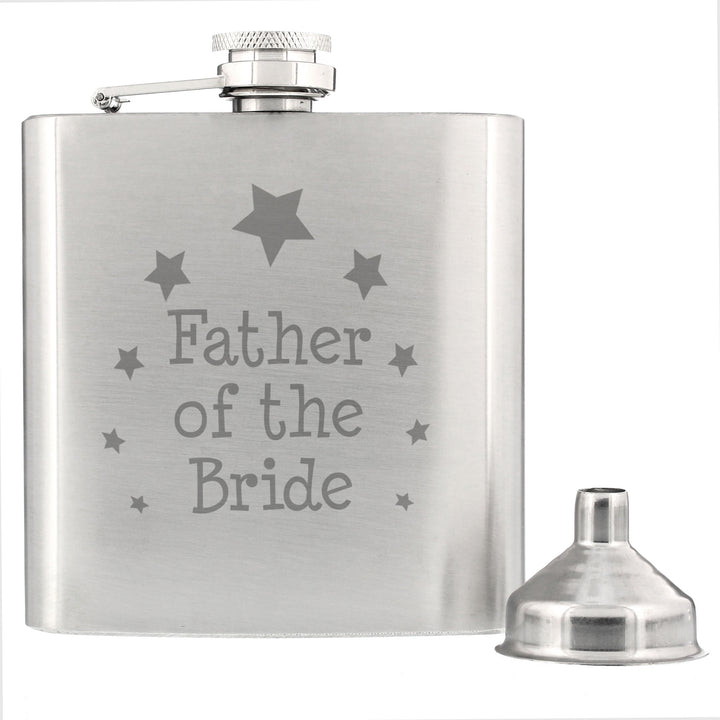 Father of the Bride Hip Flask (Personalised Wedding Gifts) available to buy now at www.giftsfinder.co.uk