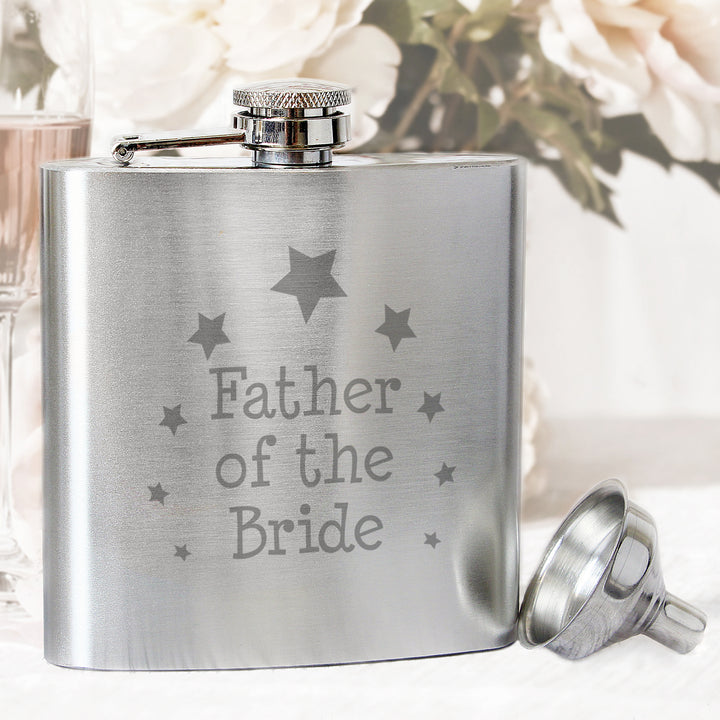 Father of the Bride Hip Flask (Personalised Wedding Gifts) available to buy now at www.giftsfinder.co.uk