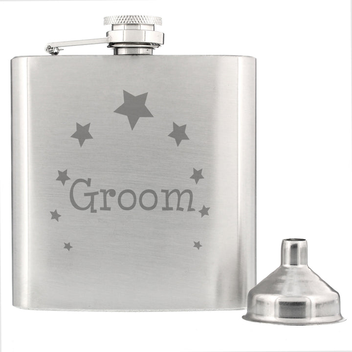 Groom Hip Flask - part of the Personalised Wedding Gifts collection