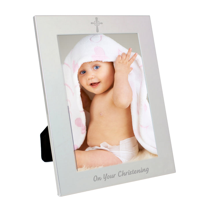 Silver 5x7 Christening Photo Frame in gift category Personalised Photo Frames