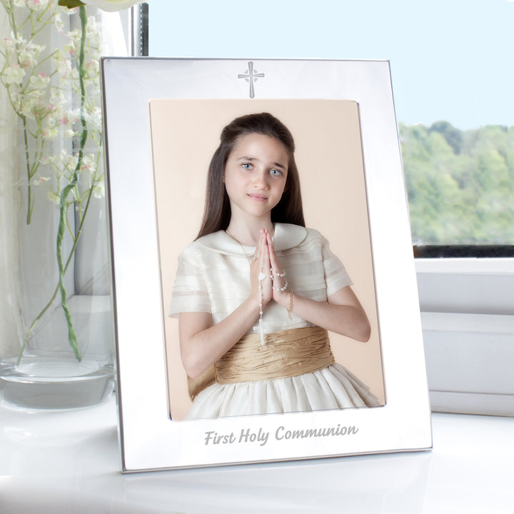 Silver 5x7 Holy Communion  Photo Frame in gift category Personalised Photo Frames