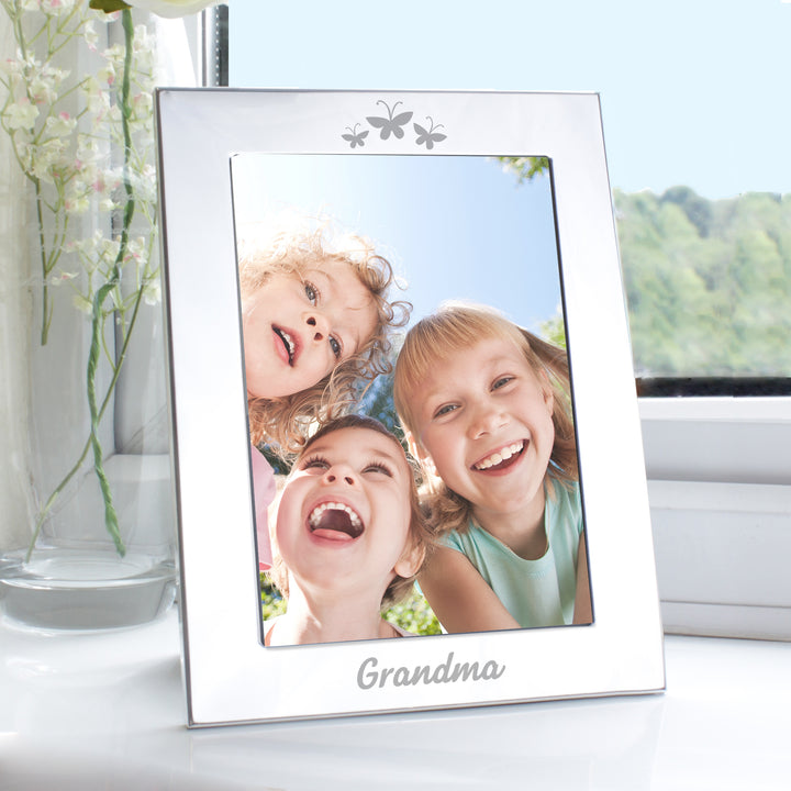 Silver 5x7 Grandma Photo Frame in gift category Personalised Photo Frames