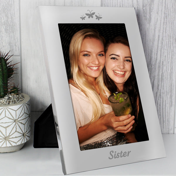 Silver 5x7 Sister Photo Frame in gift category Personalised Photo Frames