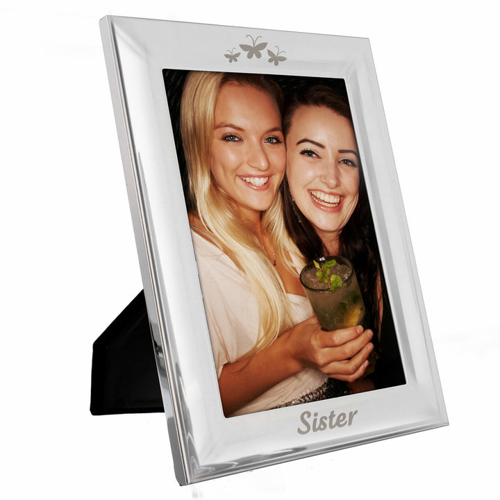 Silver 5x7 Inch Sister Photo Frame - part of the Gifts Finder Personalised Photo Frames collection