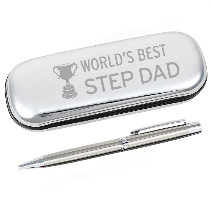 World's Best Step Dad Pen & Box in gift category Personalised Pen & Pencil Gifts