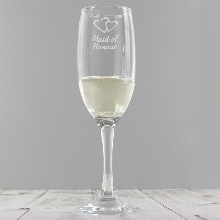 Maid Of Honour Single Flute - part of the Gifts Finder Personalised Wedding Gifts collection