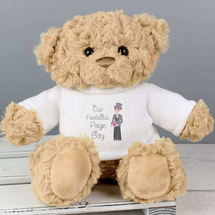 Fabulous Page Boy Teddy Bear (Personalised Wedding Gifts) available to buy now at www.giftsfinder.co.uk