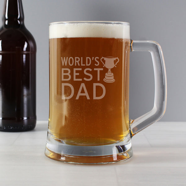 Worlds Best Dad Tankard in gift category Personalised Father's Day Gifts