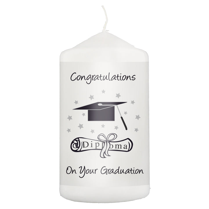 Graduation Pillar Candle (Personalised Candles) available to buy now at www.giftsfinder.co.uk