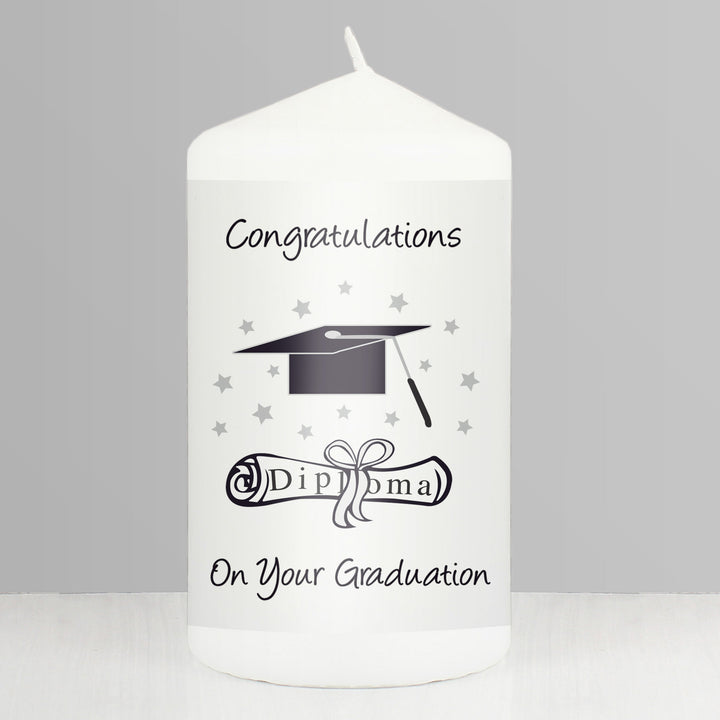 Graduation Pillar Candle (Personalised Candles) available to buy now at www.giftsfinder.co.uk