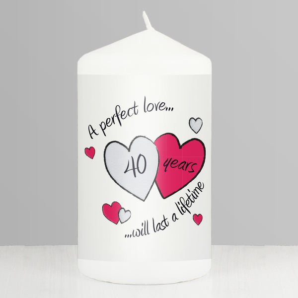 Buy Perfect Love Ruby Pillar Candle available now at www.giftsfinder.co.uk