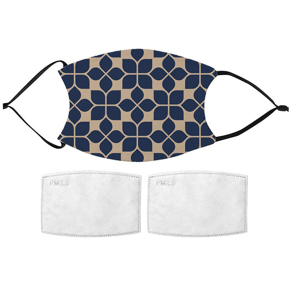 Buy Navy Fleur Pattern Face Mask available now at www.giftsfinder.co.uk