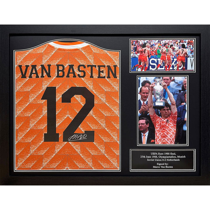 Netherlands Van Basten Retro Signed Shirt (Framed) available to buy at www.giftsfinder.co.uk