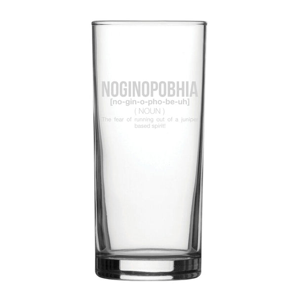 Buy Noginophobia - Engraved Novelty Hiball Glass available now at www.giftsfinder.co.uk